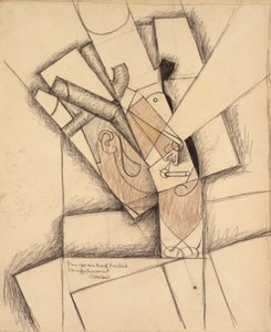 The Smoker, 1913 (trækul, farvekridt og vask på papir)