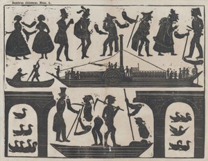 Ark 4 med figurer til kinesiske skyggedukker, ca. 1850-70. af Juan Llorens