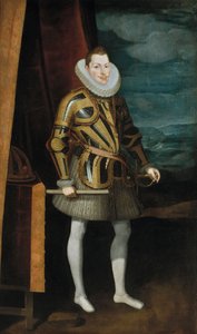 Filip III af Spanien - Portræt af Filip III (1578-1621), konge af Spanien og Portugal af Pantoja de la Cruz, John (1553-1608)