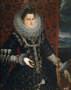 Infanta Isabella Clara Eugenia 1566-1633, 1598-1599 af Juan Pantoja de la Cruz