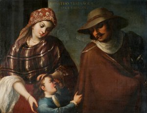 Castizo og spanier Frembringer en spanier, ca. 1715