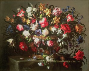 Kurv med blomster