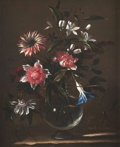 Vase med blomster af Juan de Arellano