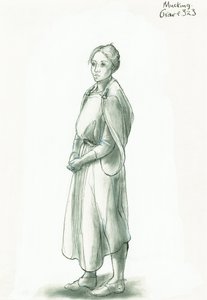 angelsaksisk kvinde, c5.-10. århundrede, c1990-2010 af Judith Dobie
