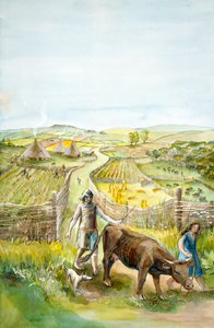 Landskab på landet, 2000 f.Kr., c1990-2010 af Judith Dobie