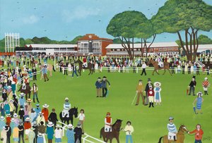 Ascot, 2009 (Gouache på papir) af Judy Joel