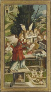 Begravelsen. Vinge fra Saint Agatha-alteret, 1523 af Jörg Greimold