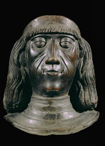 Bronzebuste af kejser Maximilian I ... (bronze) af Jörg Muskat