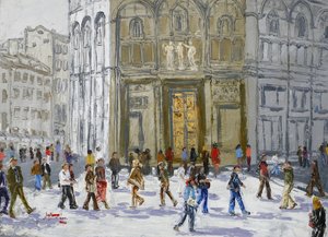 Et livligt torv i en europæisk by af Jukyong Park