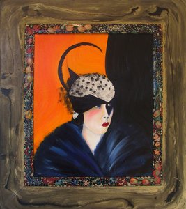 Belle Epoque I -Dame med fjerhue-
