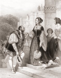 Kong Henrik VIII af England med Anne Boleyn