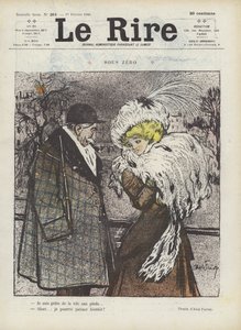 Under nul. Illustration til Le Rire af Jules Abel Faivre