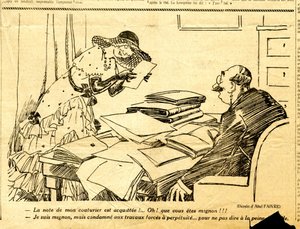 Candid, satirisk i N & B af Jules Abel Faivre