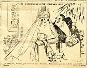 Oprigtig, satirisk i sort/hvid af Jules Abel Faivre