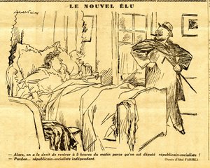 Oprigtig, satirisk i sort/hvid af Jules Abel Faivre