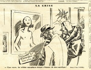 Oprigtig, satirisk i sort/hvid af Jules Abel Faivre
