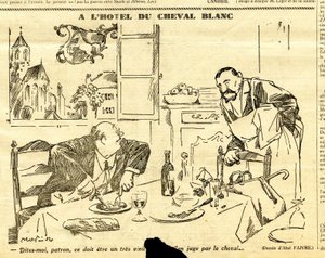 Oprigtig, satirisk i sort/hvid af Jules Abel Faivre