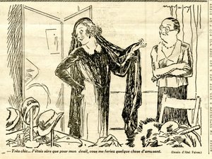 Oprigtig, satirisk i sort/hvid af Jules Abel Faivre