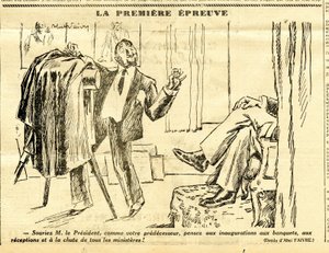 Oprigtig, satirisk i sort/hvid af Jules Abel Faivre