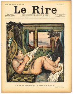 Cover af "" Latteren"", Satirisk i farver af Jules Abel Faivre