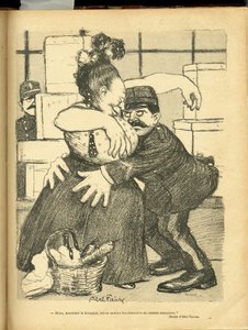 Illustration af Abel Faivre (1867-1945) i Le Rire af Jules Abel Faivre