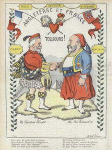 Kong Edward VIIi besøger Frankrig. Illustration til Le Rire