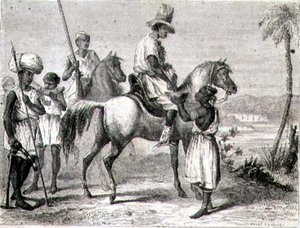 Peul og Malinke indianere i Senegal af Jules Antoine (after) Duvaux