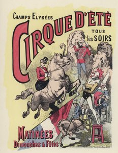 Cirkusplakat (farve litho)