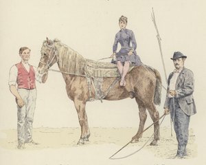 Hestetrænere (farve litho) af Jules Arsene (after) Garnier