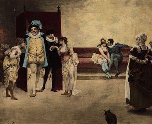 Gargantua med prostituerede. Gargantua. Illustration af Jules Garnier. I "Rabelais og Jules Garniers værker".
