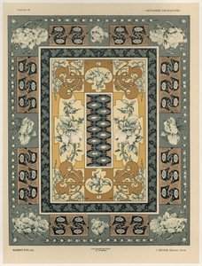 Dekorative mønstre, plade 36 fra "Fantaisies decoratives", graveret af Gillot, udgivet af Jules Rouam, Librairie de l
