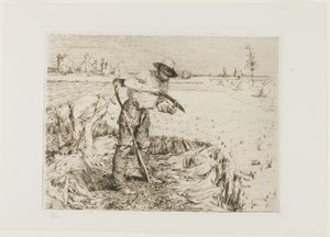Plæneklipper honing en le af Jules Bastien Lepage