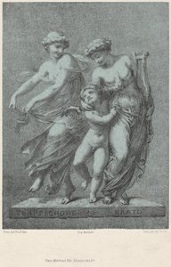 Apollon og muserne af Jules Boilly after Pierre Paul Prud