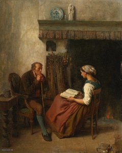 Jules Breton, 1865 - Læsning af Jules Breton