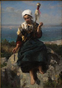 Hørspinderen af Jules Breton