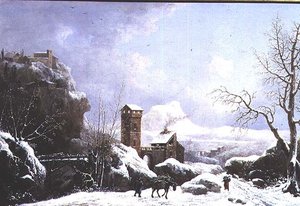 Vinterlandskab af Jules Cesar Denis van Loo