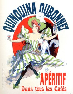 Annoncering for Quinquina Dubonnet aperitif af Jules Cheret