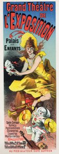 Kunst. Underholdning. Stort teater for udstillingen (Universal Exposition of Paris af Jules Cheret