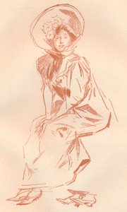 Tegning i Sanguine, c1900 1903-1904 af Jules Cheret