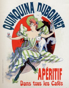 Mad og drikke. Quinquina Dubonnet aperitif. Plakat af Jules Cheret, Frankrig af Jules Cheret