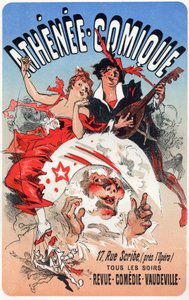 Athenee Comique-teatret, ca. 1870-1880 (plakat) af Jules Cheret