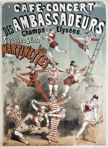 Martinettes på Cafe-Concert des Ambassadeurs - Plakat af Jules Cheret, slutningen af ​​det 19. århundrede af Jules Cheret