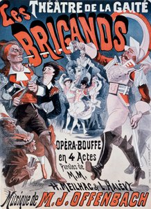 Plakat for Les Brigands af Jacques Offenbach af Jules Cheret