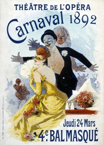 Plakat af Cherret til karnevallet i 1892 i operaen. af Jules Cheret