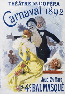 Theatre of the Opera: canarval of 1892, 4. kuglemaske - plakat af Jules Cheret af Jules Cheret