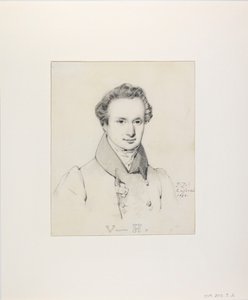 Portræt af Victor Hugo 1802-1885, 1830. af Jules Claude Ziegler