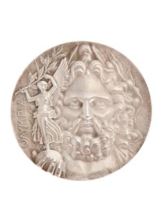 Førstepladsen olympisk medalje, Athen 1896 (sølv) (se også 2628776) af Jules Clement Chaplain