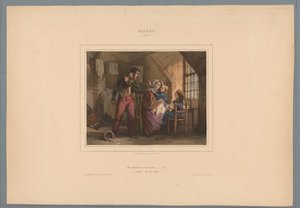 Dårlig arbejdstager kommer hjem uden løn Misère (30 Ans) (titel på objekt) Dyder og laster (serietitel) Vice et Vertu, Album Moral (...) (serietitel) af Jules  David