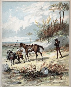 Don Quixote og Sancho Panza - Don Quixotes historie (Don Quixote) - 1887 - af Miguel de Cervantes Saavedra (1547-1616) -