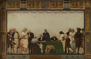Skitse til rådhuset i det 20. arrondissement: Naissance, patrie, devoir, droits